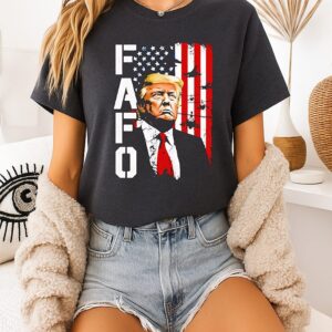 Trump Fafo American Flag T-Shirt