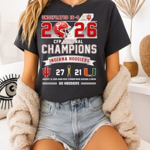 Undefeated Indiana Hoosiers Football National Champions 2026 Frist Time T-Shirt