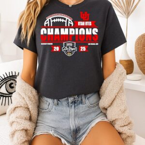 Utah Utes 2025 Srs Distribution Las Vegas Bowl Champions Classic T-Shirt