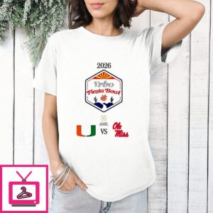 Vrbo Fiesta Bowl 2026 Miami Vs Ole Miss Cfp T-Shirt