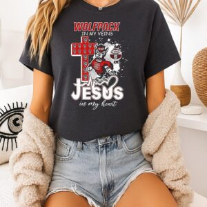 Wolfpack In My Veins Jesus In My Heart Mascot T-Shirt