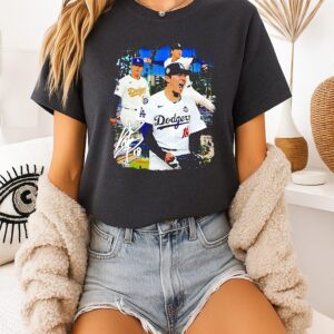Yoshinobu Yamamoto Los Angeles Dodgers Signature Player Collage 2026 T-Shirt