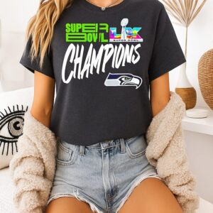 2025 Super Bowl Champions Seattle Seahawks Logo T-Shirt