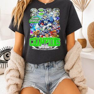 2026 Seattle Seahawks Super Bowl Lx Champions Beat Patriots Mascot T-Shirt