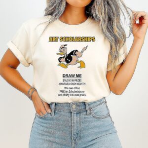 Art Scholarships Draw Me Vintage Cartoon Duck T-Shirt