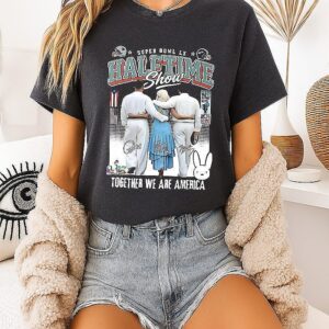 Bad Bunny Ricky Martin And Lady Gaga Super Bowl Lx Halftime Show Together We Are America T-Shirt