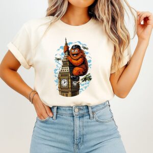 Big Ben Vs Gritty Kong Phialdelphia Hockey Mascot T-Shirt