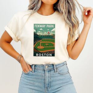 Boston Red Sox Baseball Fenway Park Stadium Vintage T-Shirt