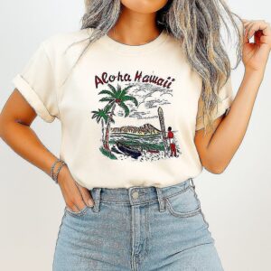 Bts Taehyung Aloha Hawaii Diamond Head 1960 Vintage T-Shirt