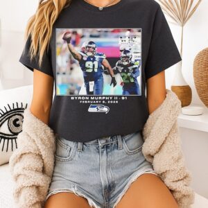 Byron Murphy Ii NFL Flash Features Super Bowl Lx Champions T-Shirt