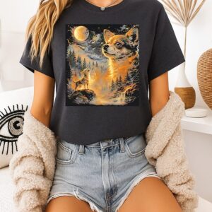 Chihuahua Howling To The Moon Graphic T-Shirt, T-Shirt, And Hoodie