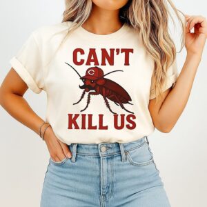 Cincinnati Reds Post Season 2025 Can’t Kill US Cockroach Mustache T-Shirt