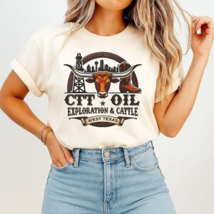 Ctt Oil Exploration & Cattle West Texas Landman T-Shirt