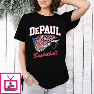 Depaul Blue Demons NCAA Throwback Basketball Logo Retro T-Shirt