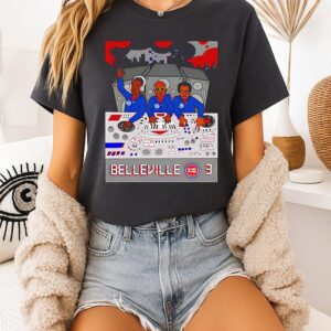 Detroit Pistons The Belleville Three Cartoon T-Shirt