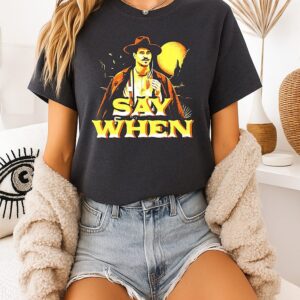 Doc Holliday Say When Cowboy Retro T-Shirt