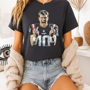 Drake Maye Ne Patriots Middle Finger T-Shirt