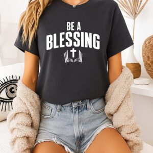 Drake Maye New England Patriots Wearing Be A Blessing Heavy Blend T-Shirt