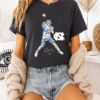 Drake Maye North Carolina Tar Heels Football Throwing Position Signature T-Shirt