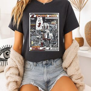 Dwyane Wade Miami Heat NBA Legacy Number 3 Poster Retro T-Shirt