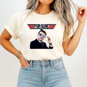 Emmanuel Macron For Sure X Top Gun Logo T-Shirt