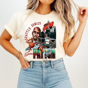 Gary Payton And Shawn Kemp Seattle NBA Big Head Vintage T-Shirt