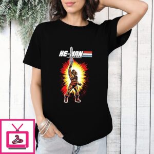He-Man Masters Of The Universe Forged By Eternia Gi Joe Parody Logo T-Shirt