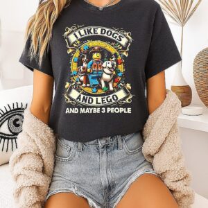 I Like Dogs And Lego And Maybe 3 People Cowboy T-Shirt