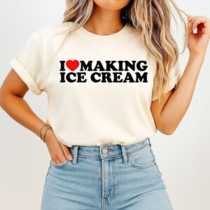 I Love Making Ice Cream Matching T-Shirt