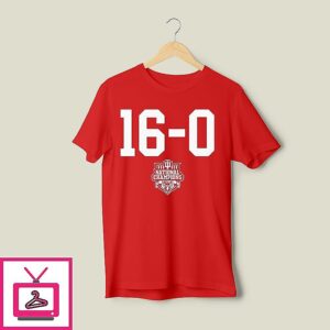 Indiana Football 16-0 Cfp National Champions T-Shirt
