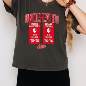Indiana Hoosiers Undefeated Football And Basketball Seasons T-Shirt