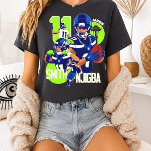 Jaxon Smith-Njigba Seattle Seahawks No 11 Player Collage T-Shirt