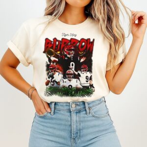 Joe Burrow Cincinnati Bengals NFL Tiger King Graphic T-Shirt