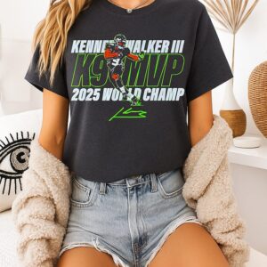 Kenneth Walker Iii Seattle Seahawks K9 Mvp 2025 World Champ Signature T-Shirt