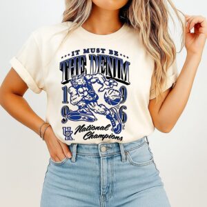 Kentucky Wildcats NCAA Basketball 1996 National Champions It Must Be The Denim Mascot T-Shirt