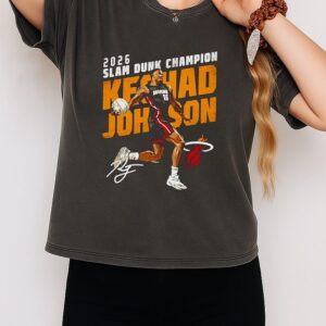 Keshad Johnson Miami Heat 2026 Slam Dunk Champion T-Shirt