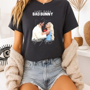 Lady Gaga And Bad Bunny Halftime Show Super Bowl Lx 2026 Signature T-Shirt