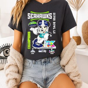 Mickey Mouse Seattle Seahawks Super Bowl Lx Champions T-Shirt