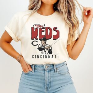 Mlb X Topps Cincinnati Reds Raglan Cartoon T-Shirt
