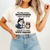 My Day Starts Backwards I Wake Up Tired And Go To Bed Wide Awake Husky T-Shirt