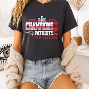 Ne Patriots 2025 Super Bowl Lx Champions Logo T-Shirt