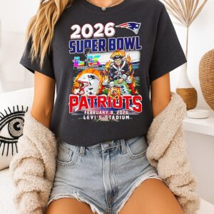New England Patriots 2026 Super Bowl Lx Mascot T-Shirt
