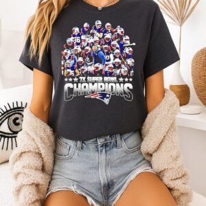 New England Patriots 7th Super Bowl Lx Champions 2025 Committed Graphic T-Shirt