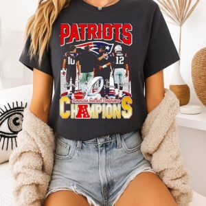 New England Patriots Afc Champions City Skyline T-Shirt