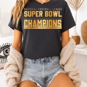 New England Patriots NFL Super Bowl Lx Champions 2026 Gold T-Shirt