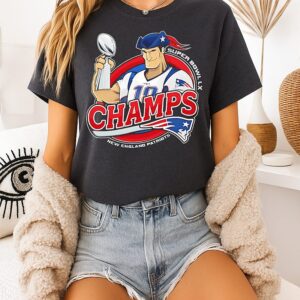 New England Patriots Super Bowl Lx Champs Mascot T-Shirt