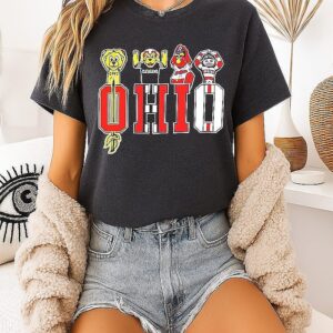 Ohio Sports Teams Cleveland Cavaliers Cleveland Browns Cleveland Guardians Buckeyes Mascot T-Shirt