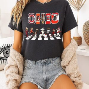 Ohiosports Teams Mascot Cross The Road Album Cover Parody T-Shirt