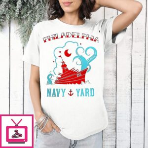 Philadelphia Navy Yard Antique Naval Poster T-Shirt