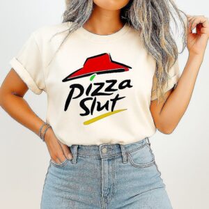 Pizza Slut Pizza Hut Parody Logo T-Shirt